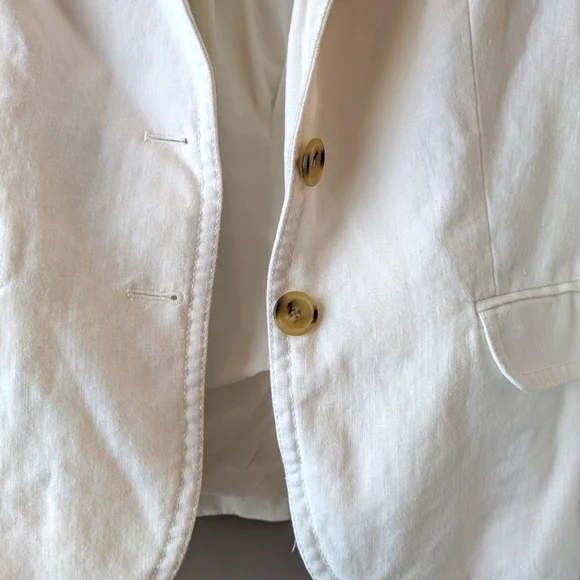 J. Crew White Linen School Boy Blazer 6 - Picture 7 of 13
